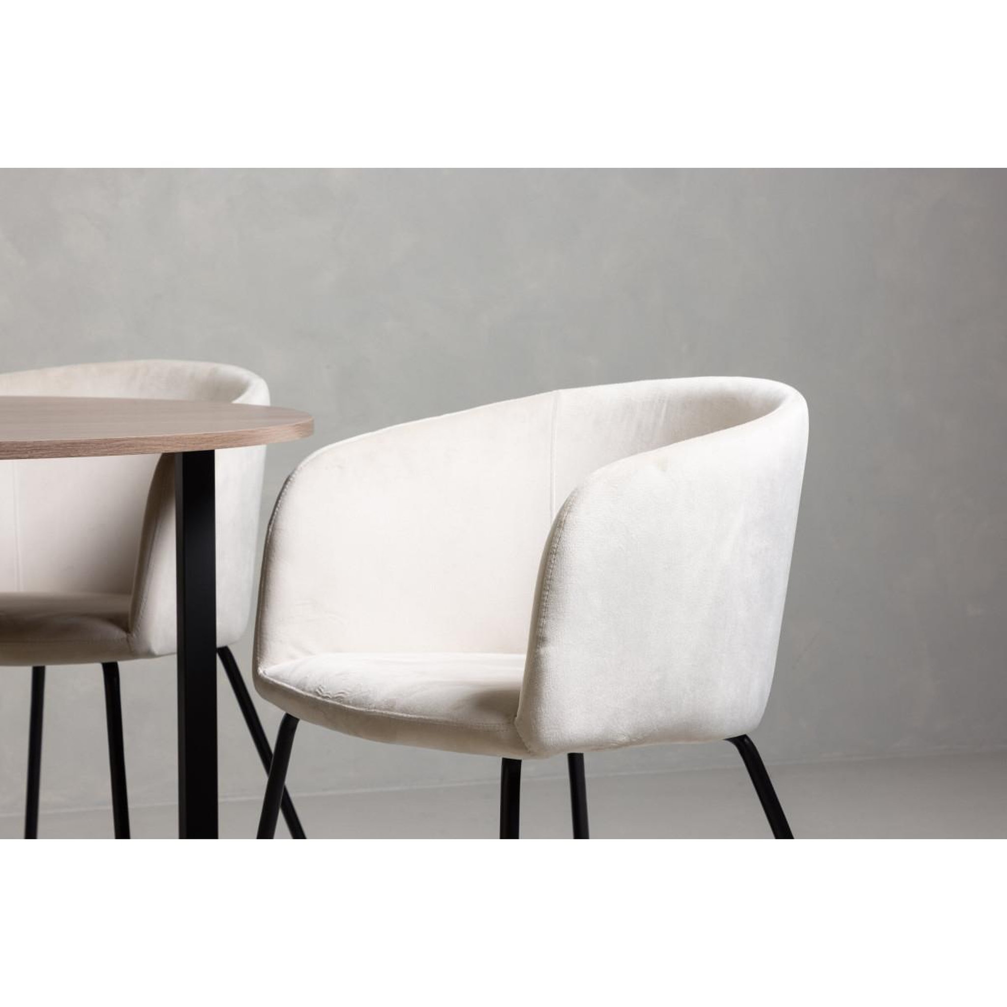 Voir la diapositive 5 : Paris Prix Ensemble table à manger & 4 chaises  durango & berit  120cm noyer  & beige