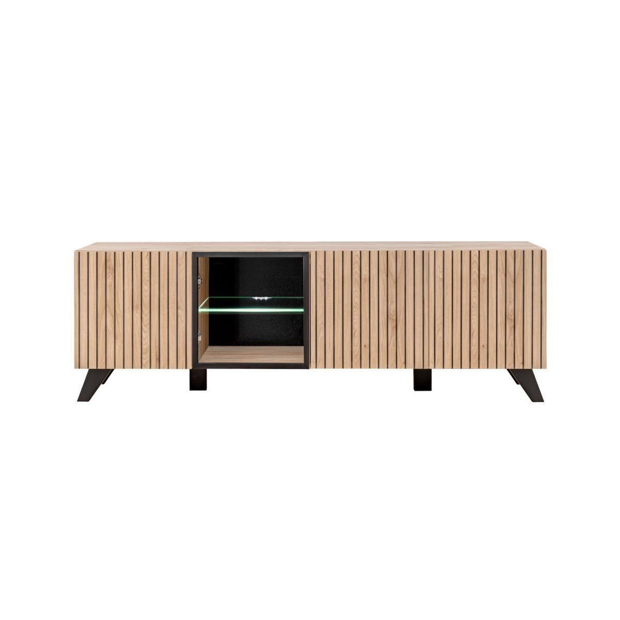 Voir la diapositive 2 : Paris Prix Ensemble meuble tv  liam  320cm naturel & noir