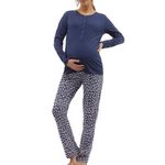 MAMALICIOUS Pyjama de Grossesse  Femme Mamalicious Lia Leo. Coloris disponibles : Bleu