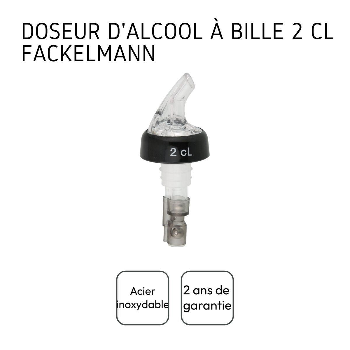 Fackelmann Lot de becs verseur doseur à alcool 2 cl avec bille Fackelmann Bar Concept