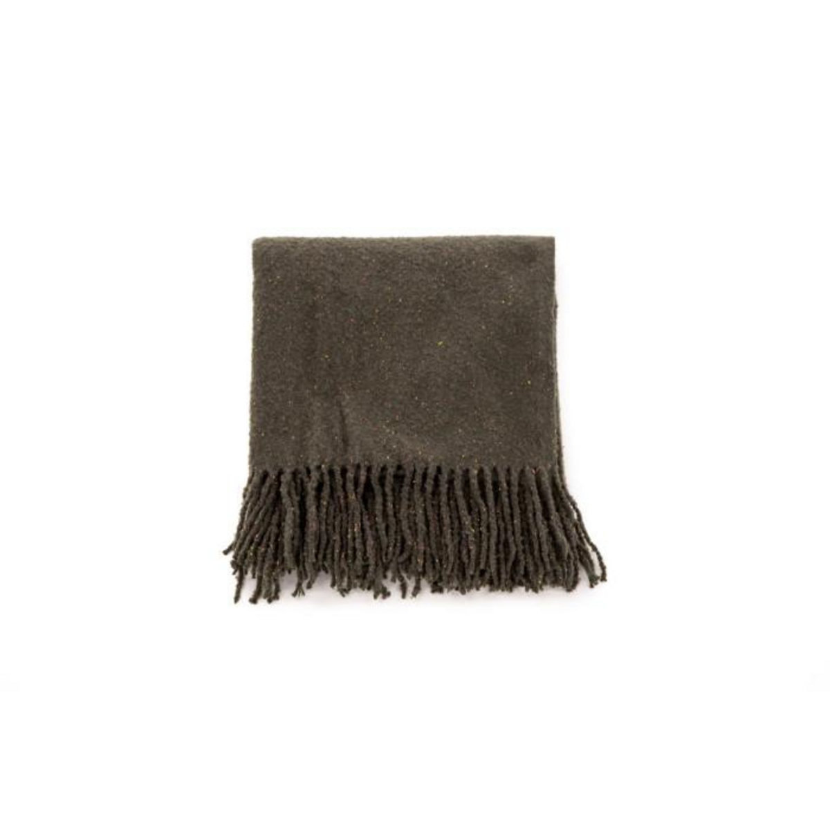 Paris Prix Plaid à Franges  Tilly  130x170cm Gris Foncé