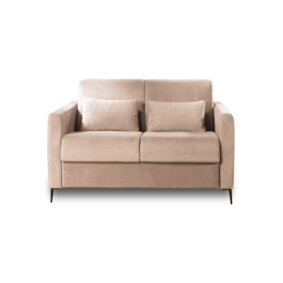 LISA DESIGN Owen - canapé 3 places convertible express couchage quotidien 140 cm matelas 12 cm en velours