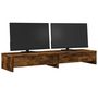 Voir la diapositive 3 : VIDAXL Support de moniteur avec tiroirs chêne fumé bois d ingénierie