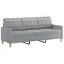 Voir la diapositive 5 : VIDAXL Ensemble de canapés 3 pcs avec coussins Gris clair Tissu
