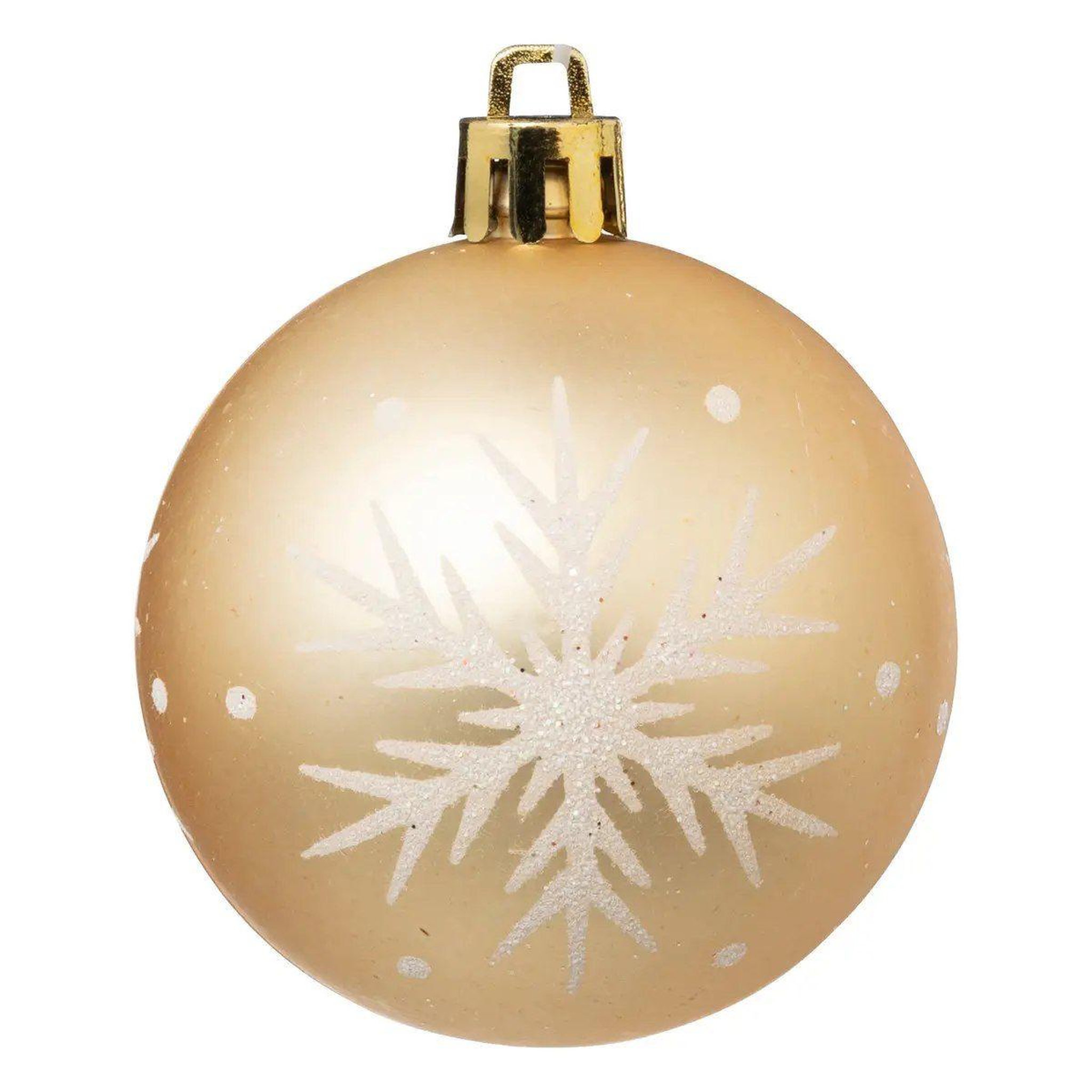 Voir la diapositive 4 : ATMOSPHERA Lot de 25 boules de noël  maison des couleurs  6cm or & blanc
