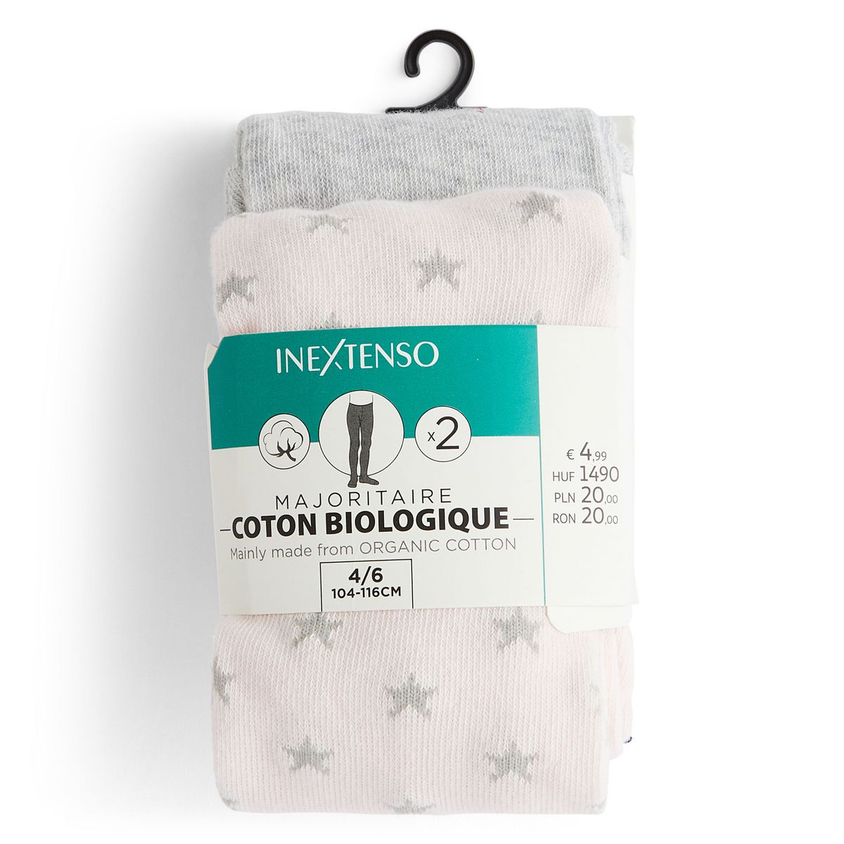 IN EXTENSO Lot de 2 paires de collants fille