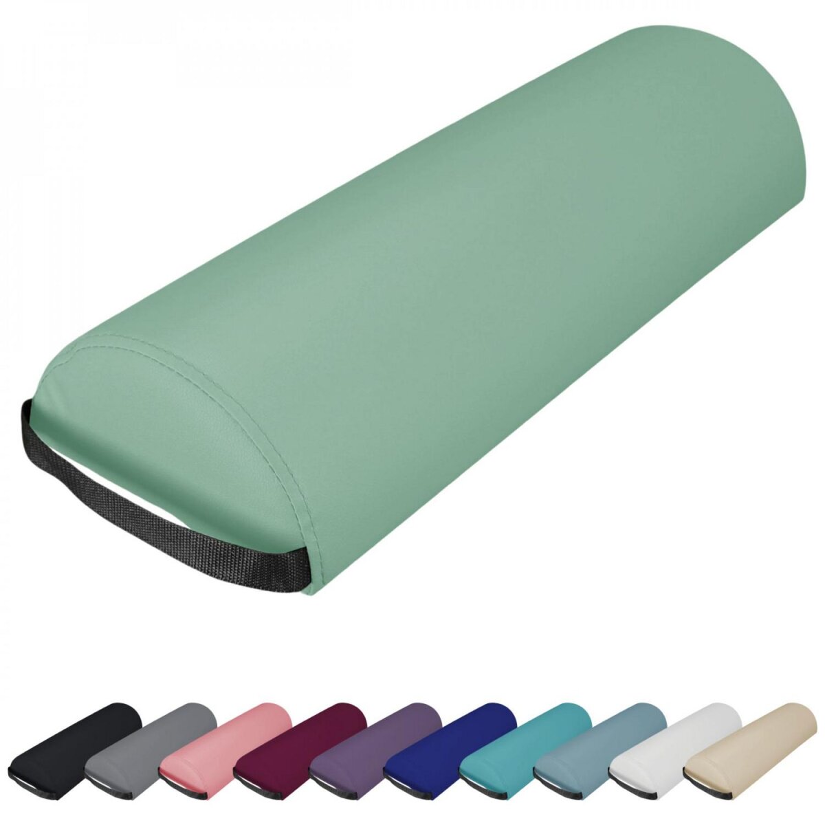 VIVEZEN Traversin, coussin demi-rond 66 cm x 22 cm x 12 cm pour table de massage