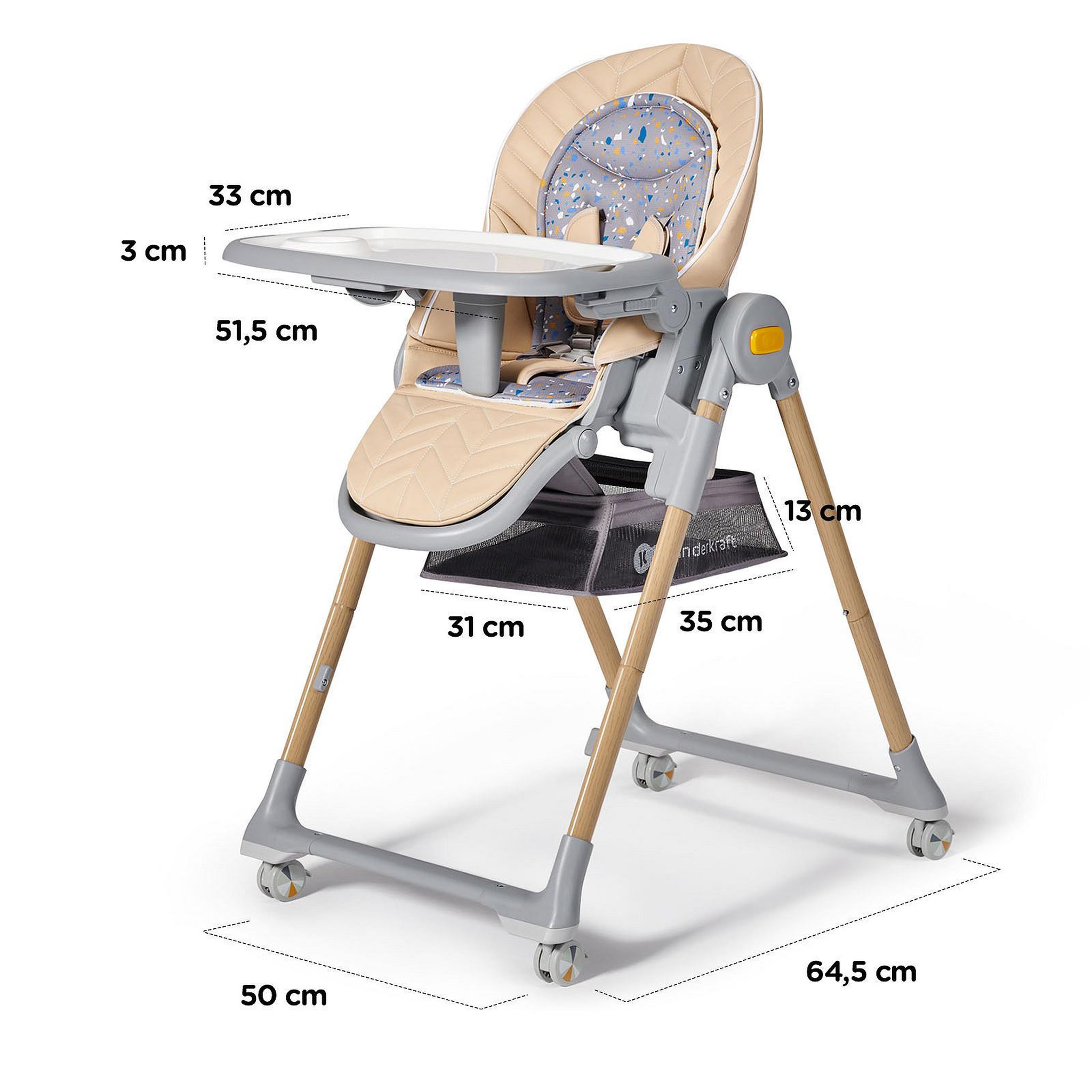 Voir la diapositive 6 : KINDERKRAFT Chaise haute 2 en 1 - transat et siège réglable