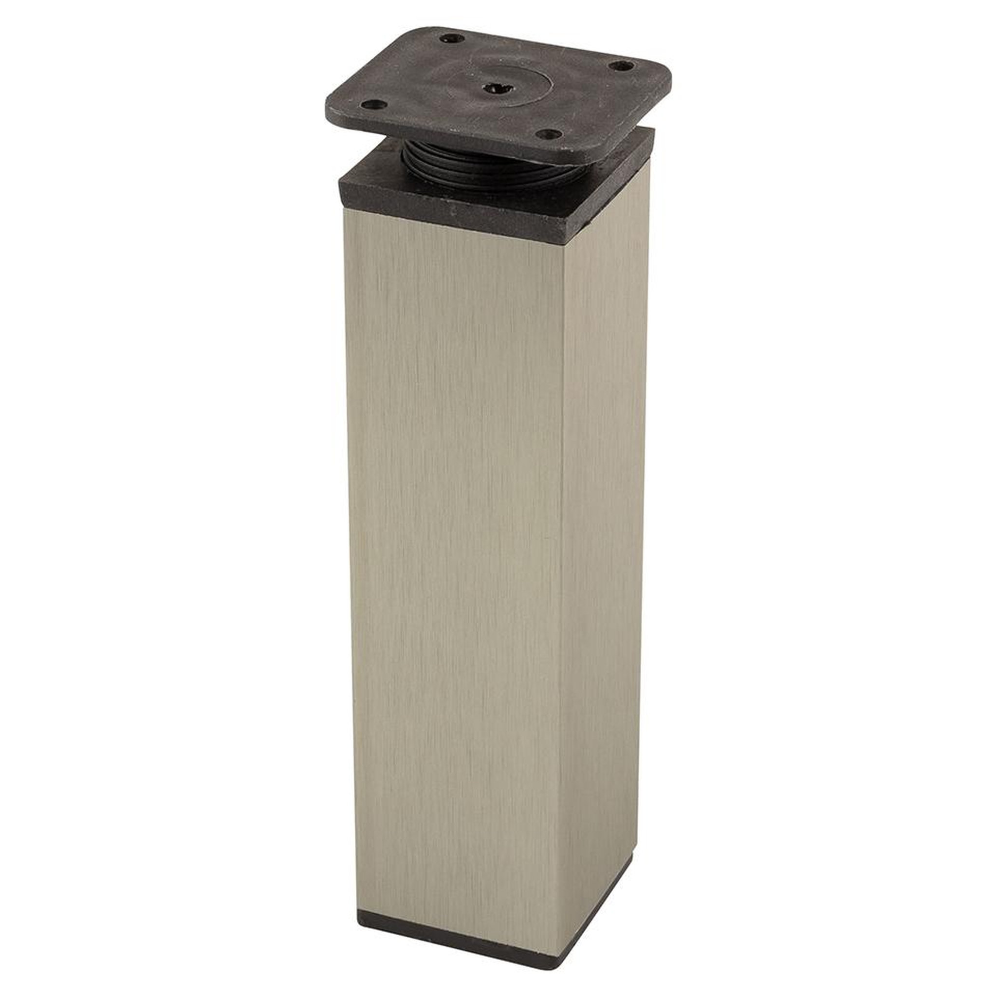 CENTRALE BRICO Pied de meuble fa009 150 mm réglable imitation inox/noir plastique