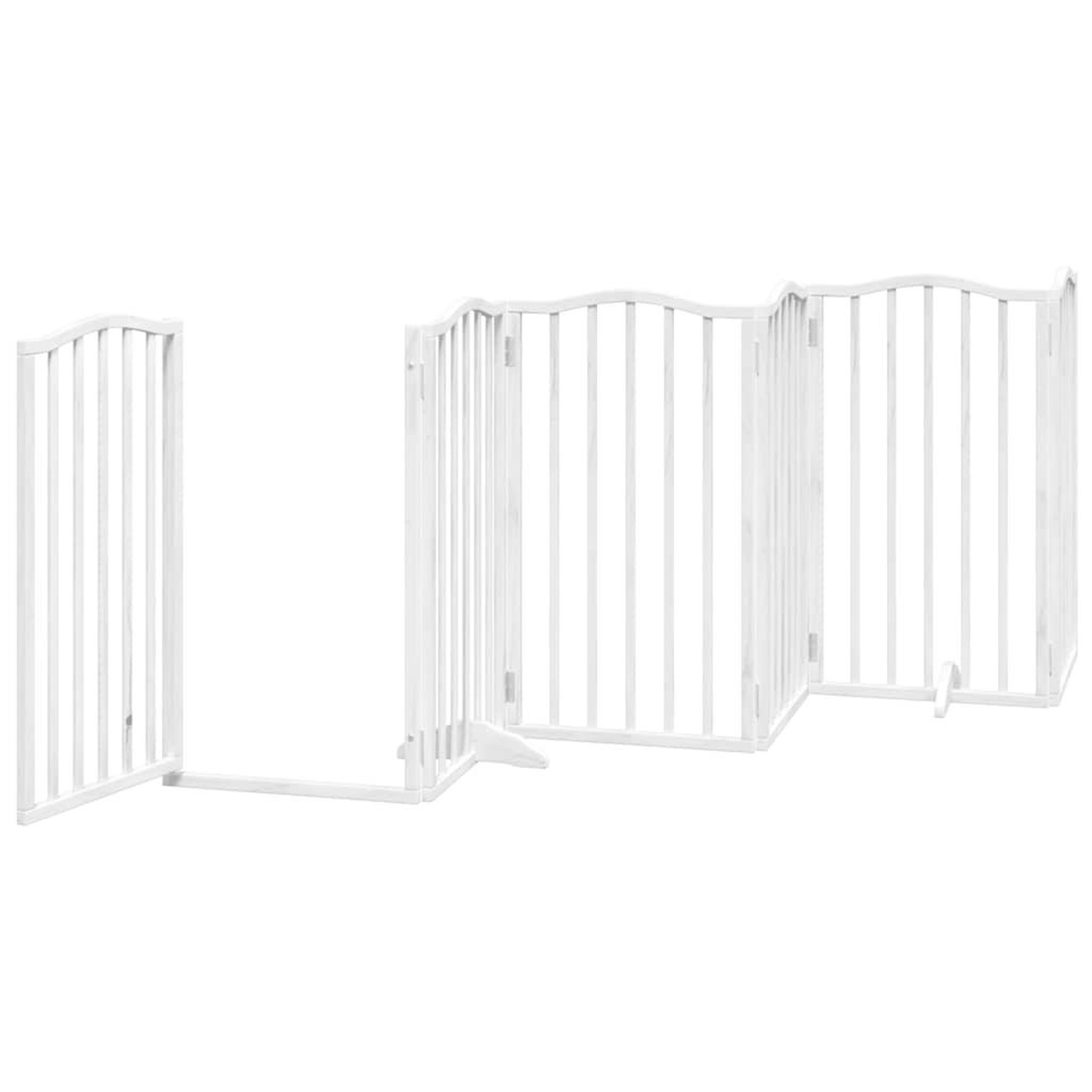 Voir la diapositive 5 : VIDAXL Barriere pour chien porte pliable 12 panneaux bois de peuplier