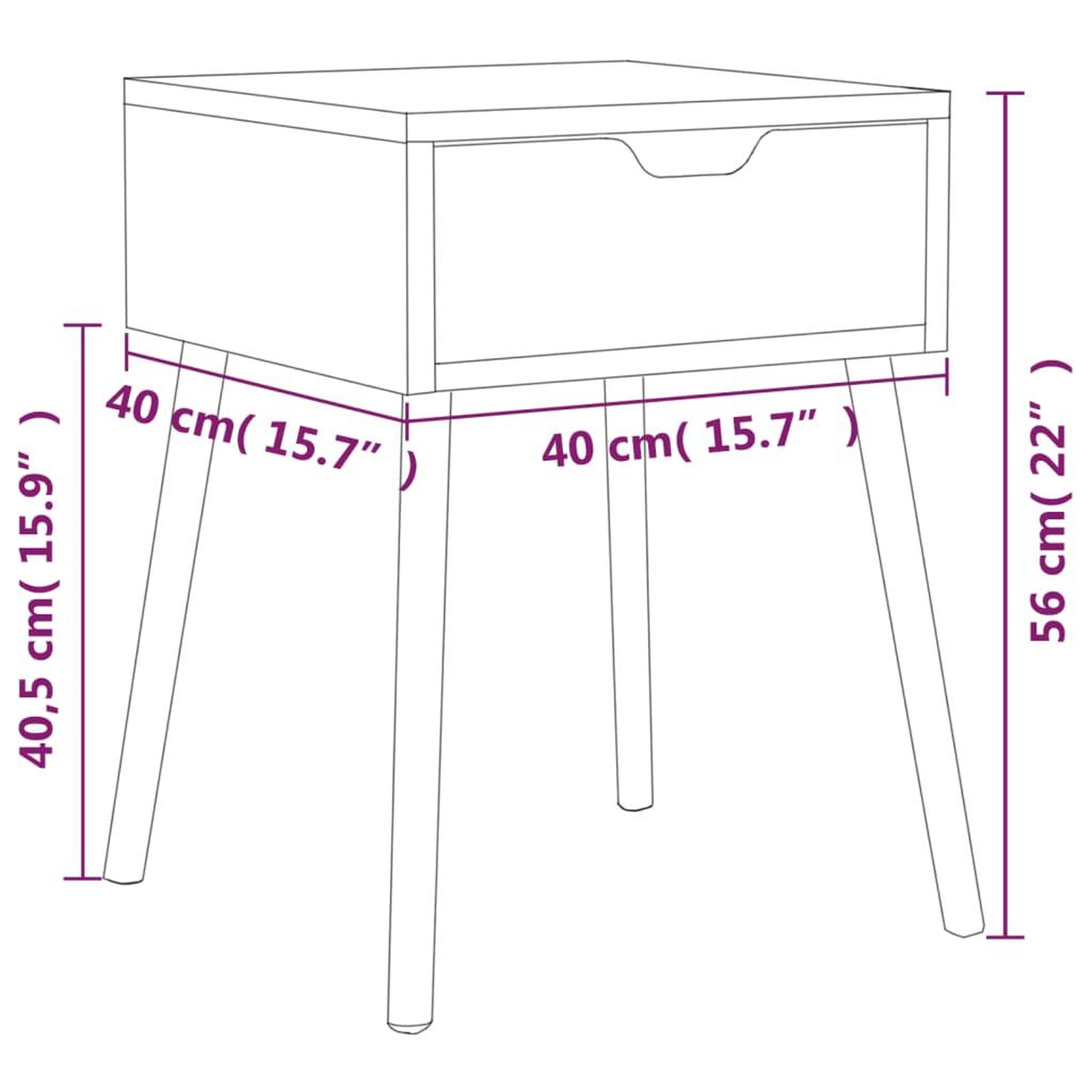 Voir la diapositive 6 : VIDAXL Tables de chevet 2 pcs Chene fume 40x40x56 cm Bois d'ingenierie