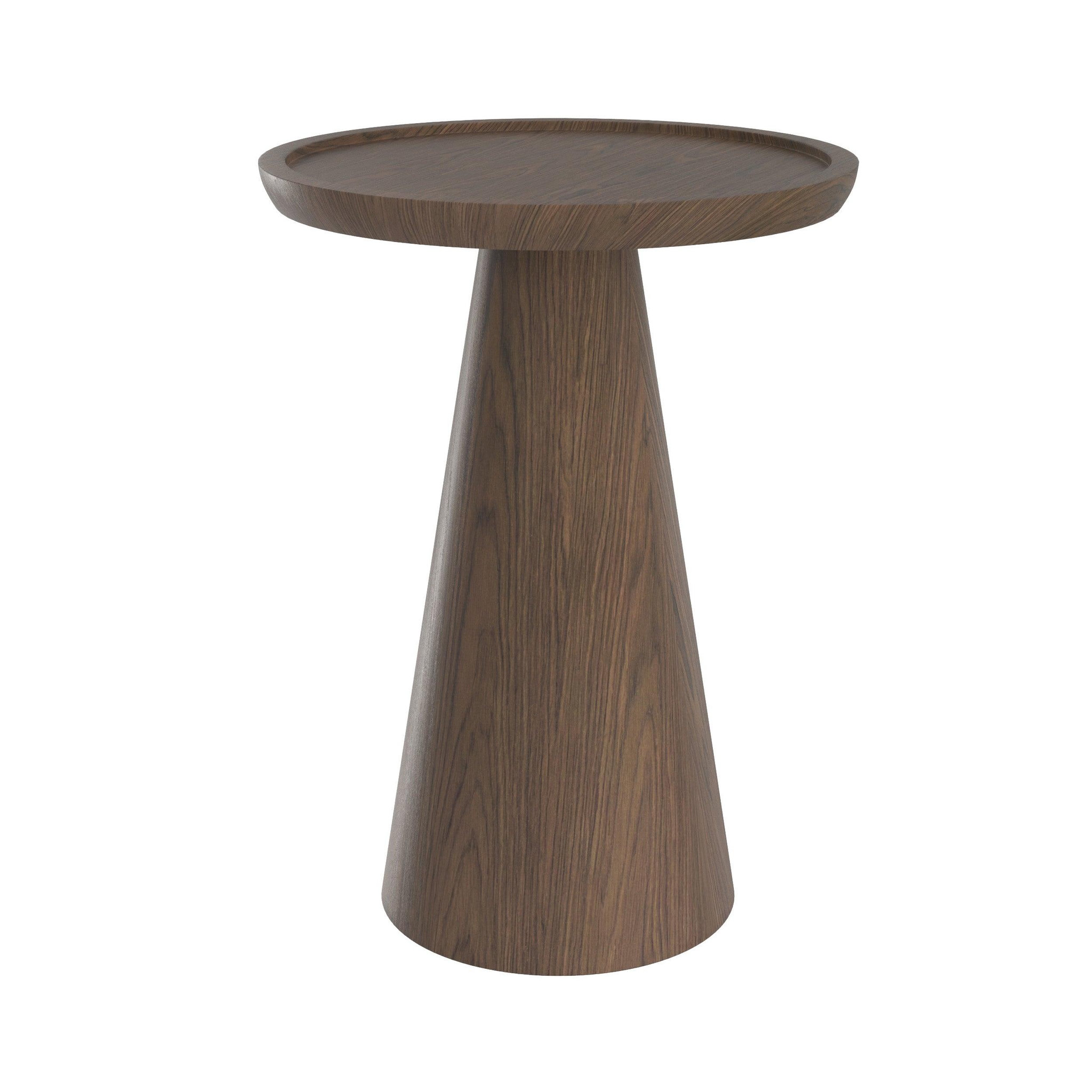 MAISON PAVANE Table d'appoint en placage noyer, d40 cm-côme