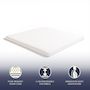 Voir la diapositive 2 : THE WHITE STONE Surmatelas 80x190 cm en Mémoire de Forme Pure | Hauteur 5 cm | Respirant & Hypoallergénique | Fabriqué en Italie | Correcteur de Matelas