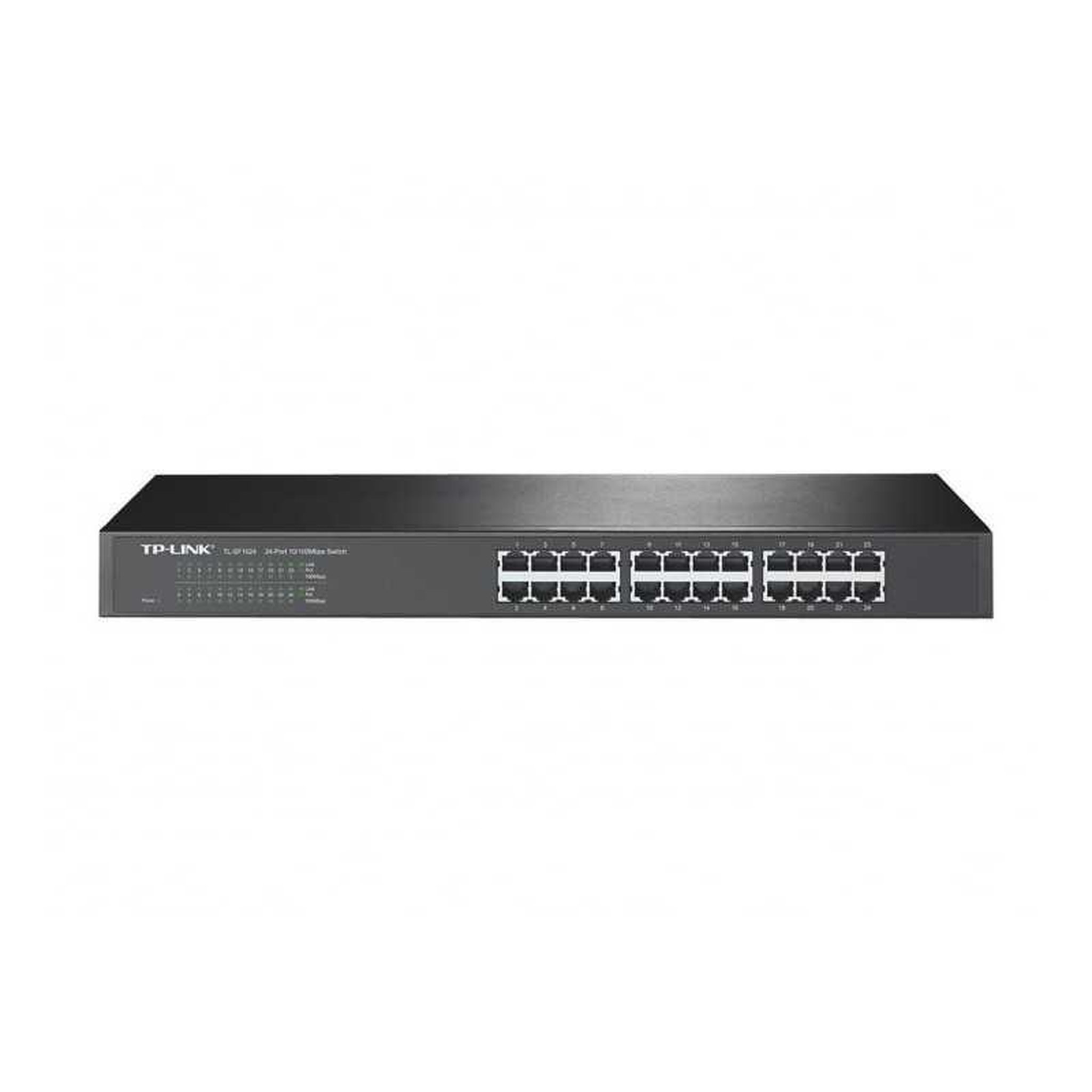 Voir la diapositive 1 : TP-LINK Switch réseau tp-link tl-sf1024 non-managé 24 ports fast ethernet 10/100 1u rack métal gris sans ventilateur duplex intégral
