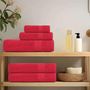 Voir la diapositive 3 : VIDAXL Serviettes de visage 2 pcs rouge 30x30 cm 360 g m² 100% coton
