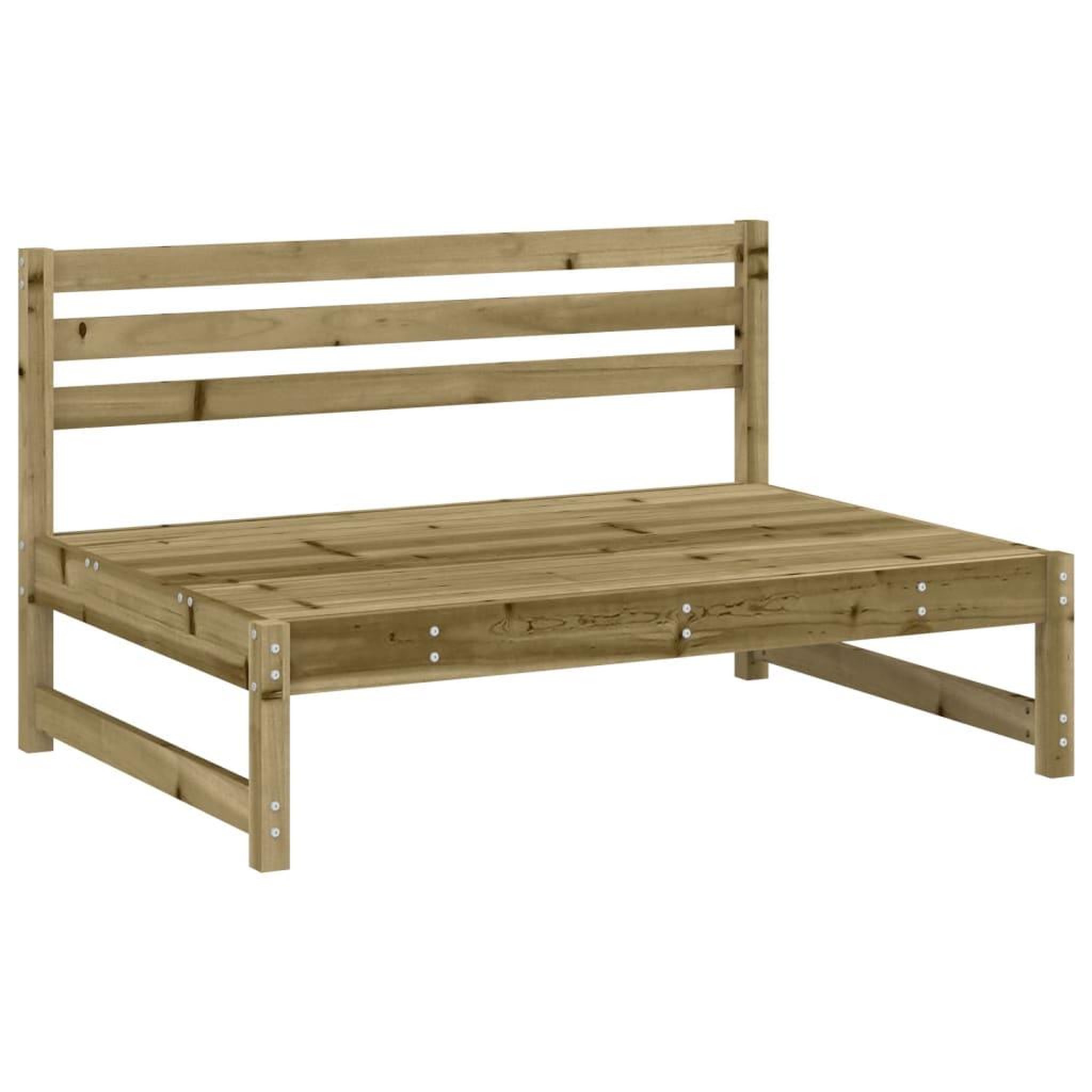 Voir la diapositive 3 : VIDAXL Canapes centraux de jardin 2 pcs 120x80 cm bois de pin impregne