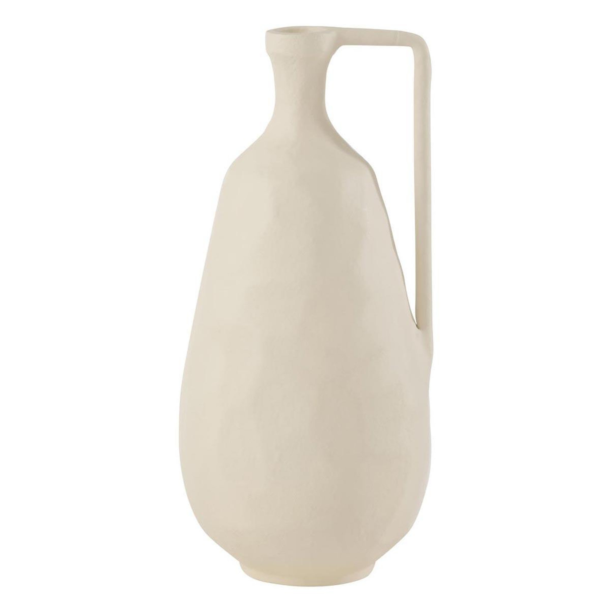 J-LINE Vase déco en métal  goa  35cm blanc