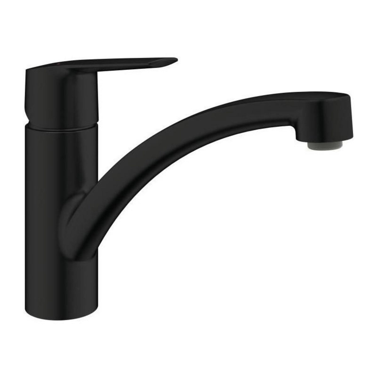 Grohe GROHE Start - 324412432 - Robinet de cuisine - Mitigeur monocommande évier - Noir mat - Bec bas - Rotation 140°
