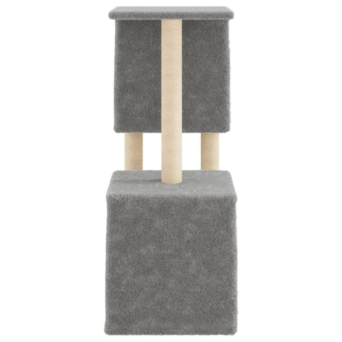 VIDAXL Arbre a chat avec griffoirs en sisal gris clair 86 cm