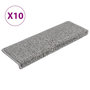Voir la diapositive 2 : VIDAXL Tapis d'escalier 10 pcs 65x21x4 cm Gris