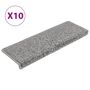 Voir la diapositive 2 : VIDAXL Tapis d'escalier 10 pcs 65x21x4 cm Gris