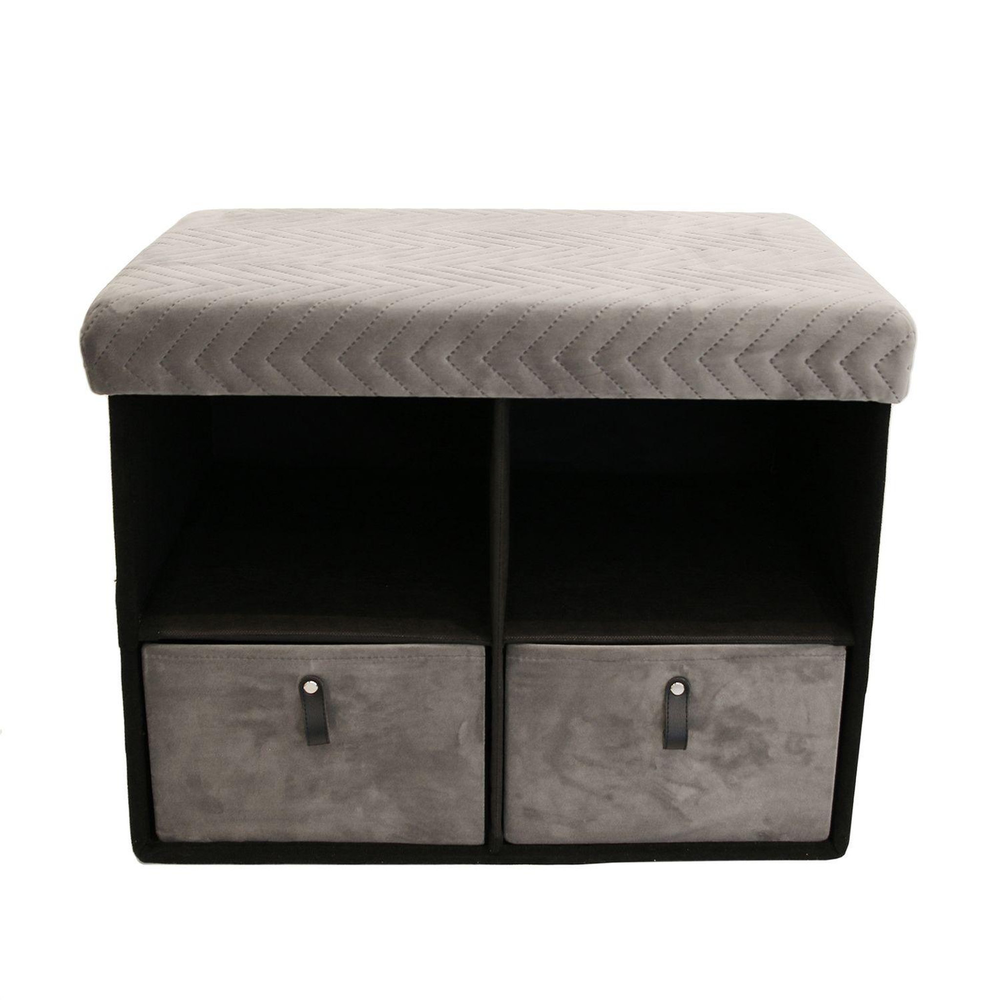 Voir la diapositive 5 : The Home Deco Factory Banc de rangement pliable design velours meli