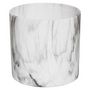 Voir la diapositive 2 : ATMOSPHERA Lot de 2 Cache-Pots  Effet Marbre  14cm Noir & Blanc