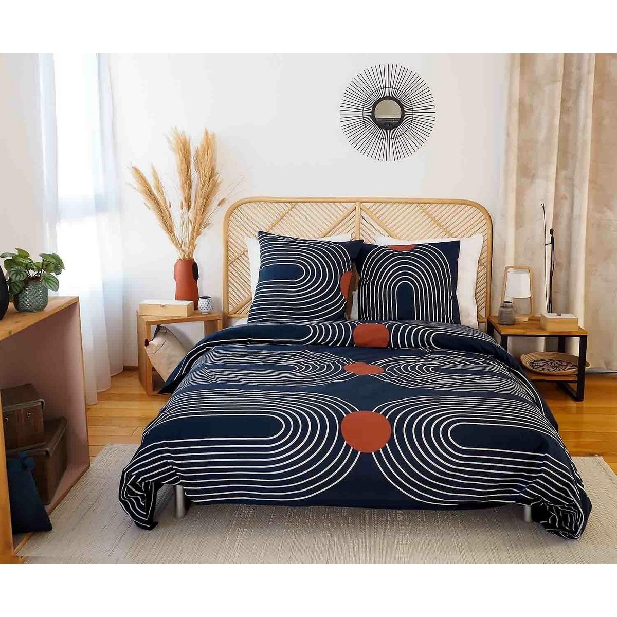 Home collection Parure housse de couette 100% coton 57fils cuts