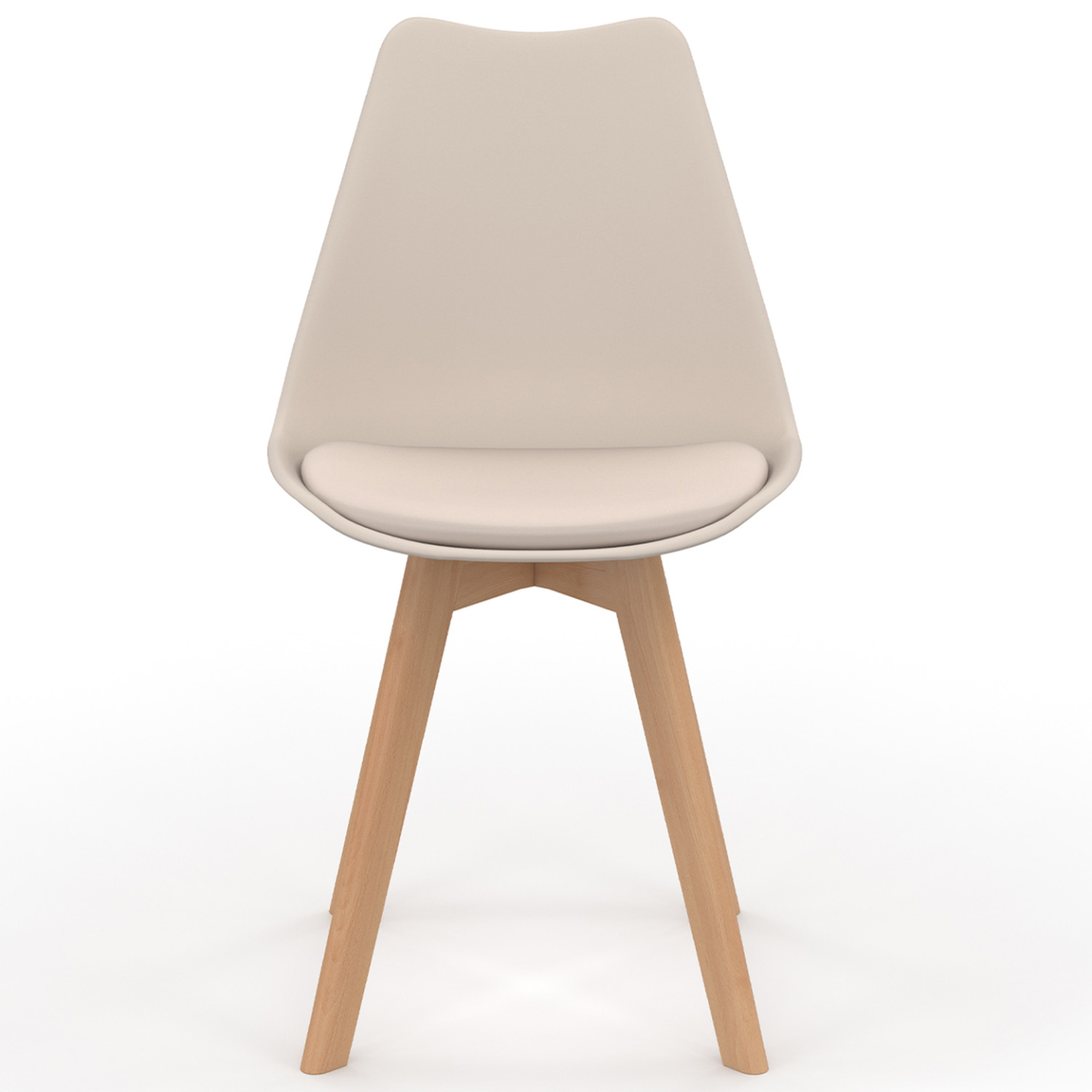 Voir la diapositive 3 : ID MARKET Lot de 6 chaises scandinaves sara beige pour salle à manger