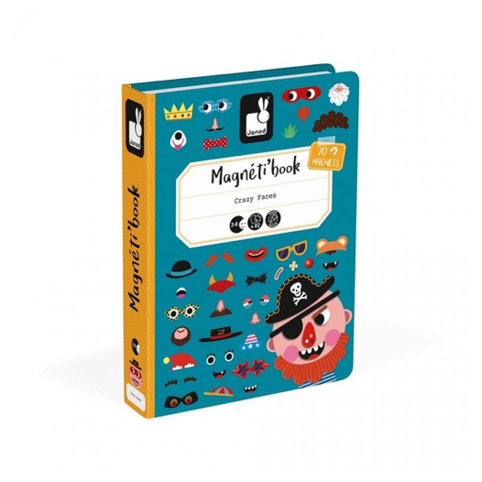 Juratoys-Janod Magneti'Book Crazy Faces garcon