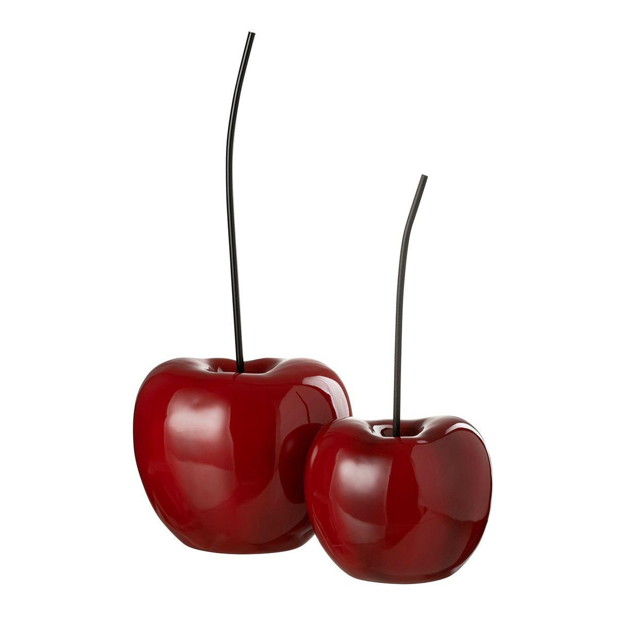 Voir la diapositive 2 : J-LINE Cerise Déco en Résine  Cherry  56cm Rouge