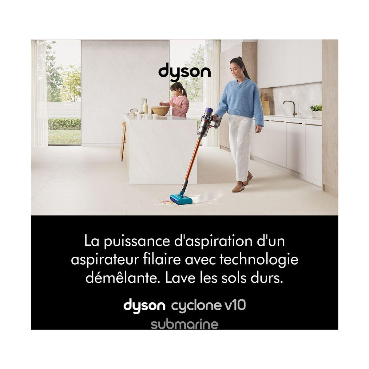 Dyson Aspirateur balai V10	Cyclone Submarine