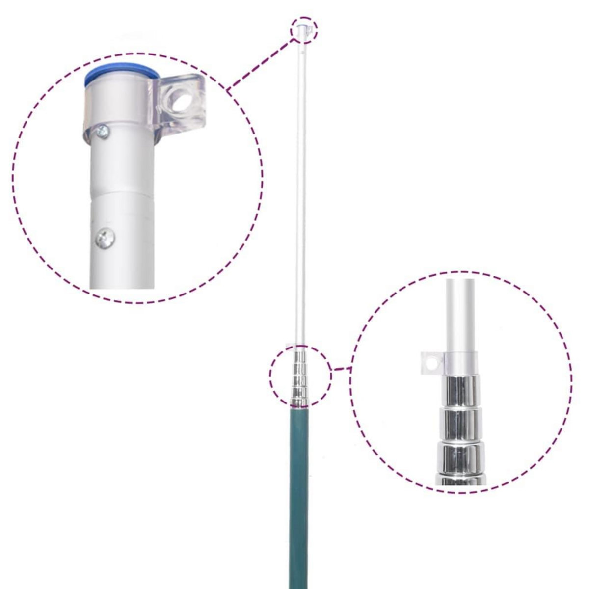 VIDAXL Drapeau du Royaume-Uni et mat 5,55 m Aluminium