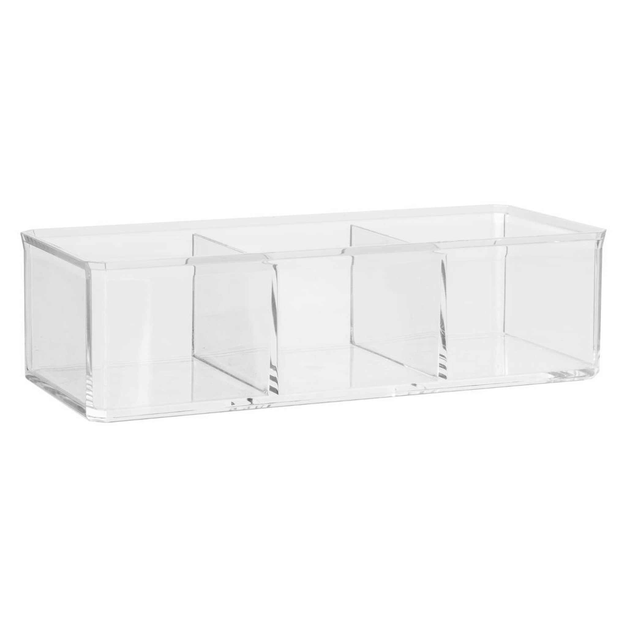 FIVE Boîte à coton 3 compartiments  selena  22cm transparent