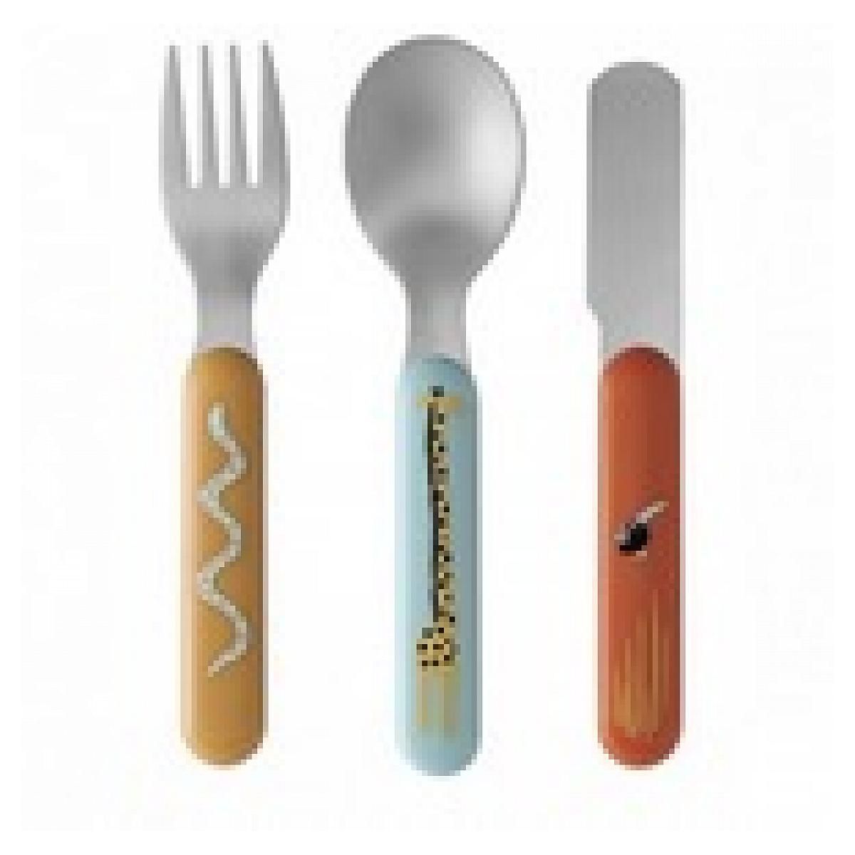 Petit Jour set de 3 couverts theme la savane