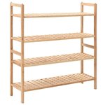 VIDAXL Etagere a chaussures Bois de noyer massif 69 x 26 x 81 cm