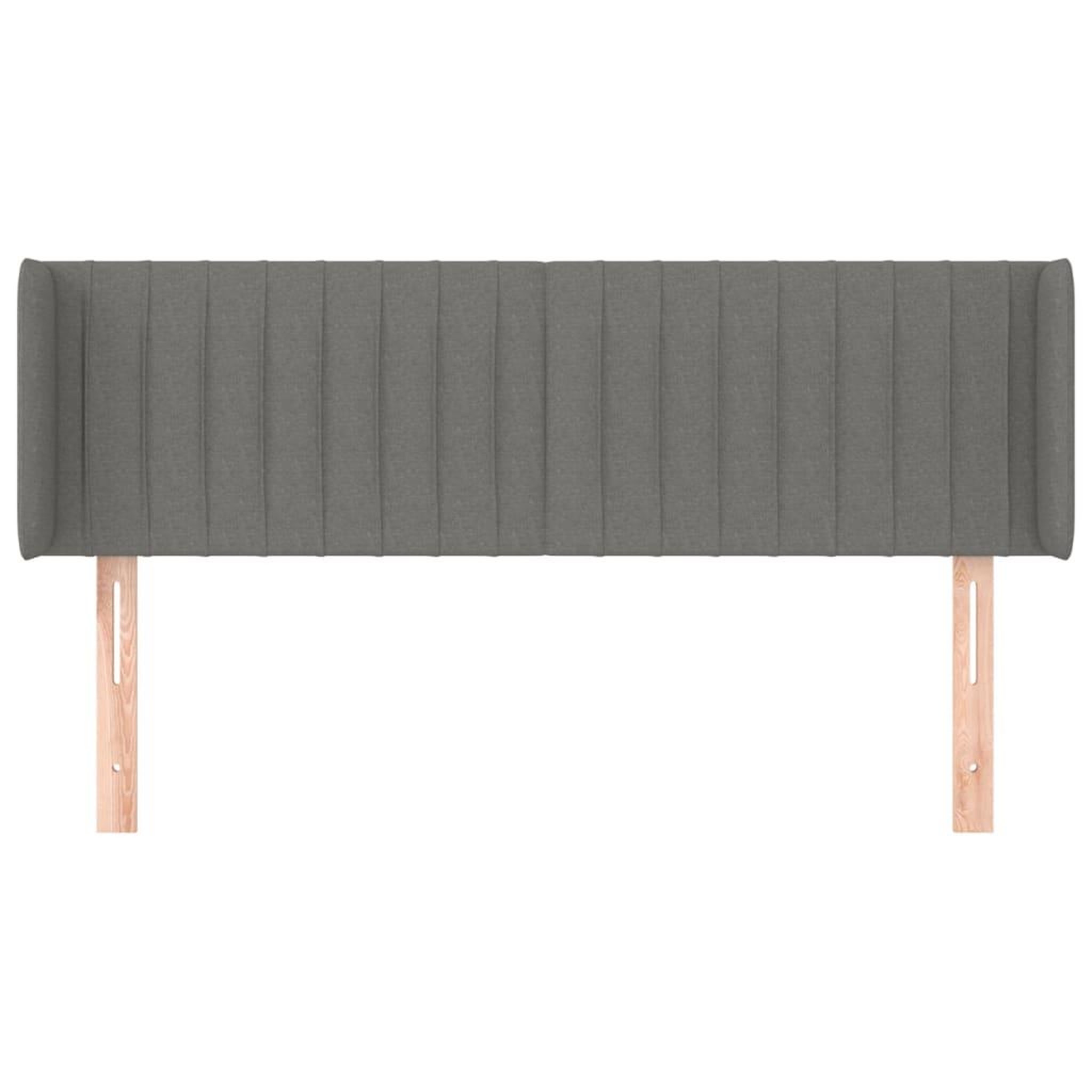 Voir la diapositive 3 : VIDAXL Tete de lit avec oreilles Gris fonce 147x16x78/88 cm Tissu