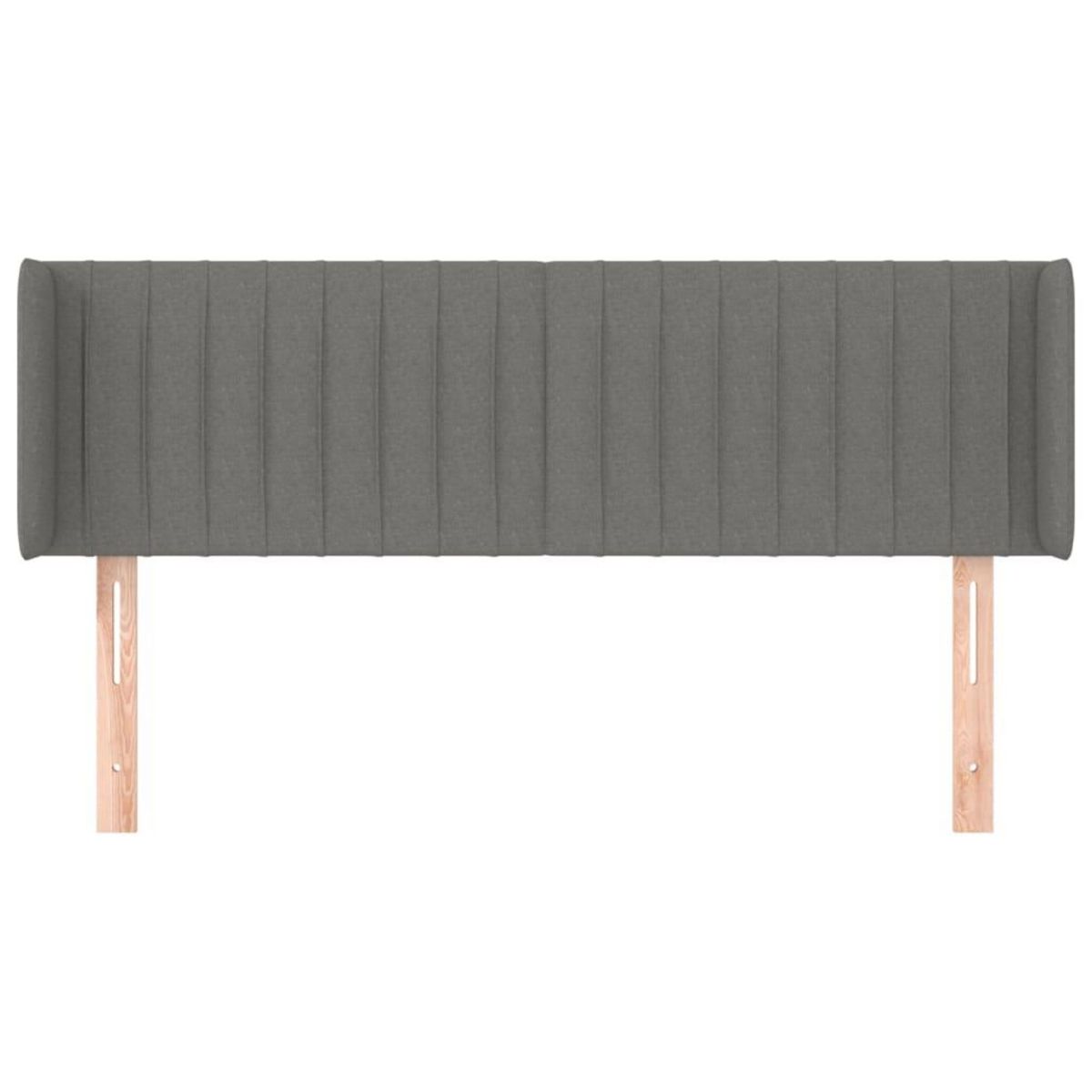 VIDAXL Tete de lit avec oreilles Gris fonce 147x16x78/88 cm Tissu