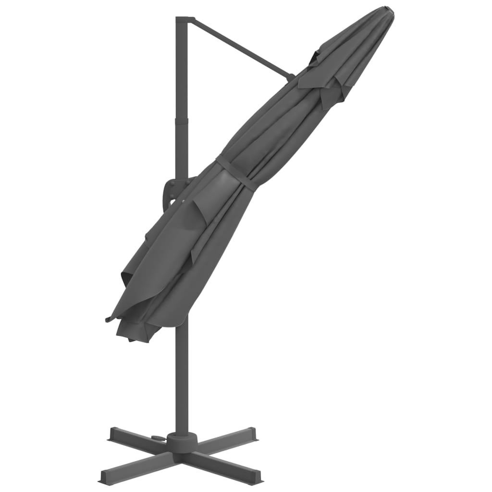 Voir la diapositive 5 : VIDAXL Parasol de jardin en porte-a-faux avec mat en aluminium