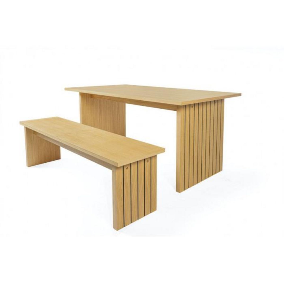 Paris Prix Table à Manger Design en Bois  Stripe  160cm Naturel