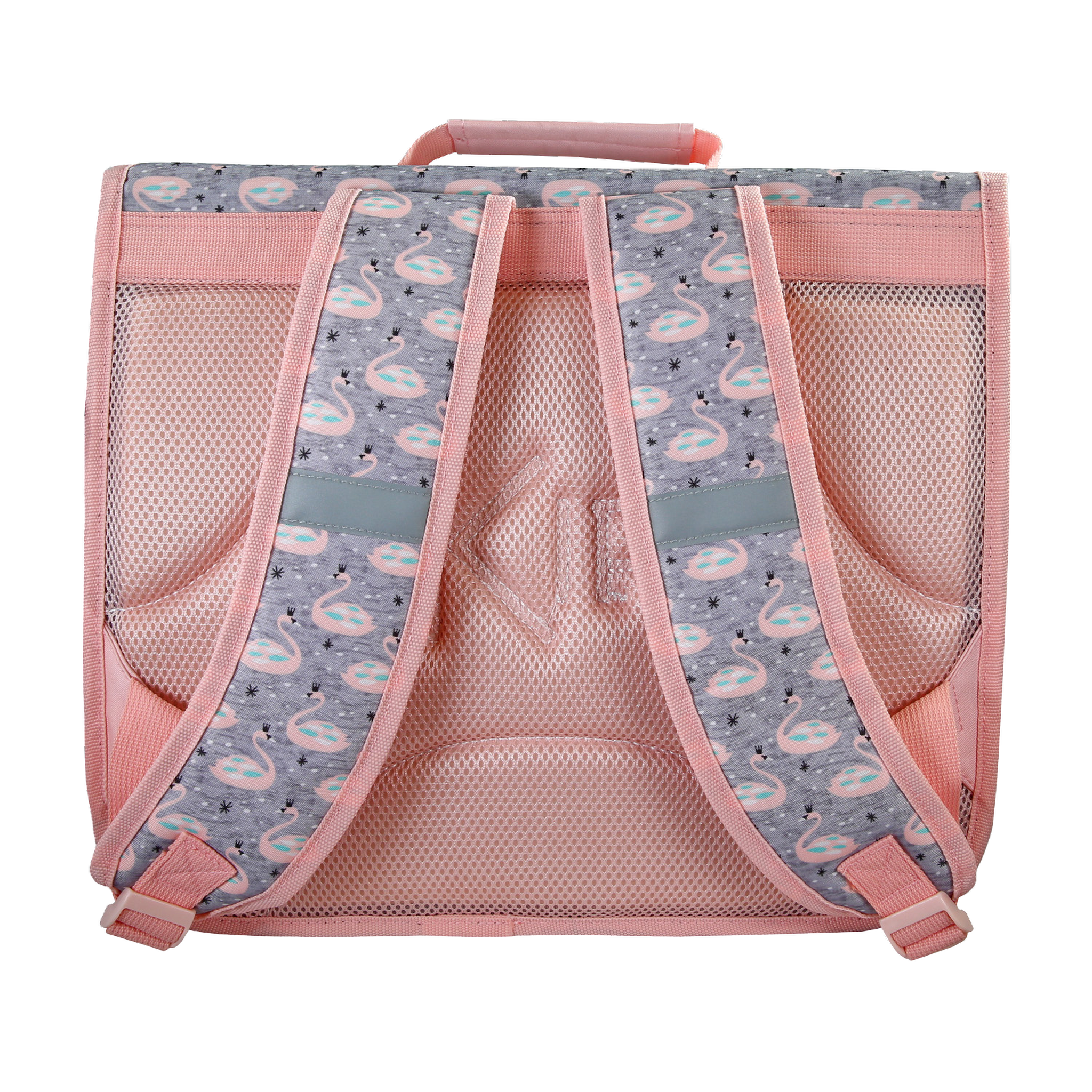 Voir la diapositive 4 : Bagtrotter KIP - Cartable scolaire 38 cm Lovely Swan - Rose - 2 Compartiments