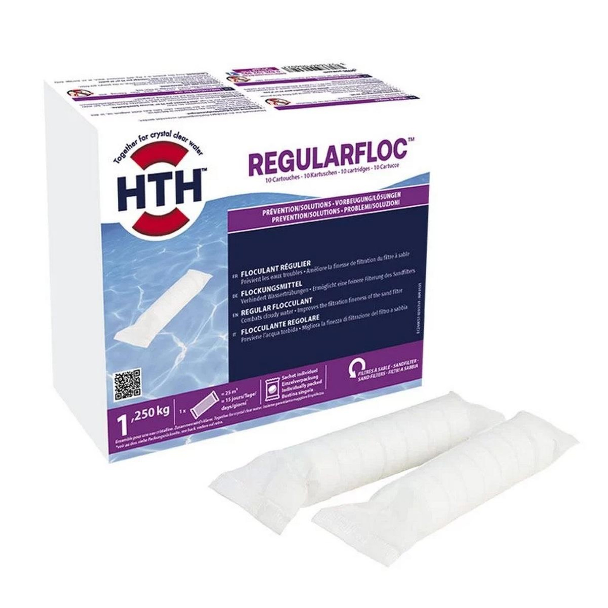 HTH Floculant régulier 10 cartouches 1.250 kg - S902791H1