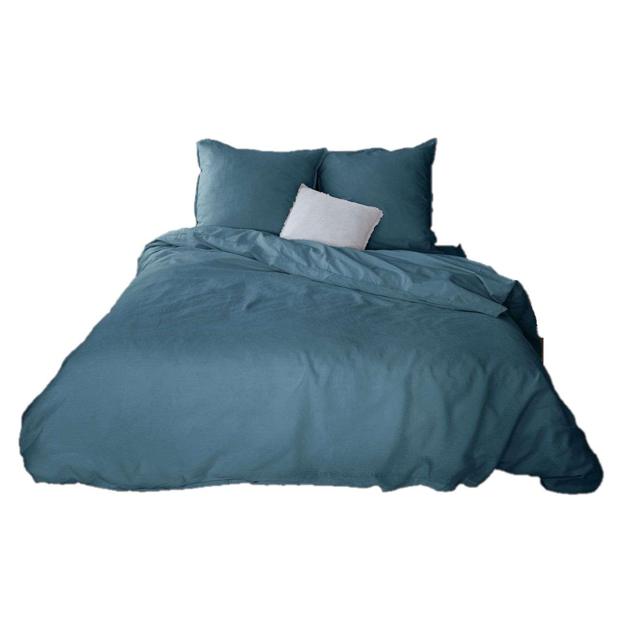 Voir la diapositive 1 : COTE DECO Parure de lit - coton et lin