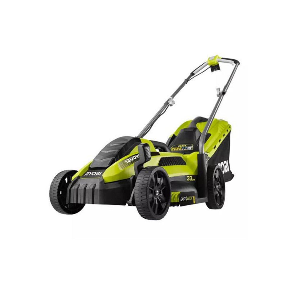 Ryobi Pack RYOBI Tondeuse électrique 1300W Coupe 33cm RLM13E33S - Lame de tondeuse électrique 33cm RAC420