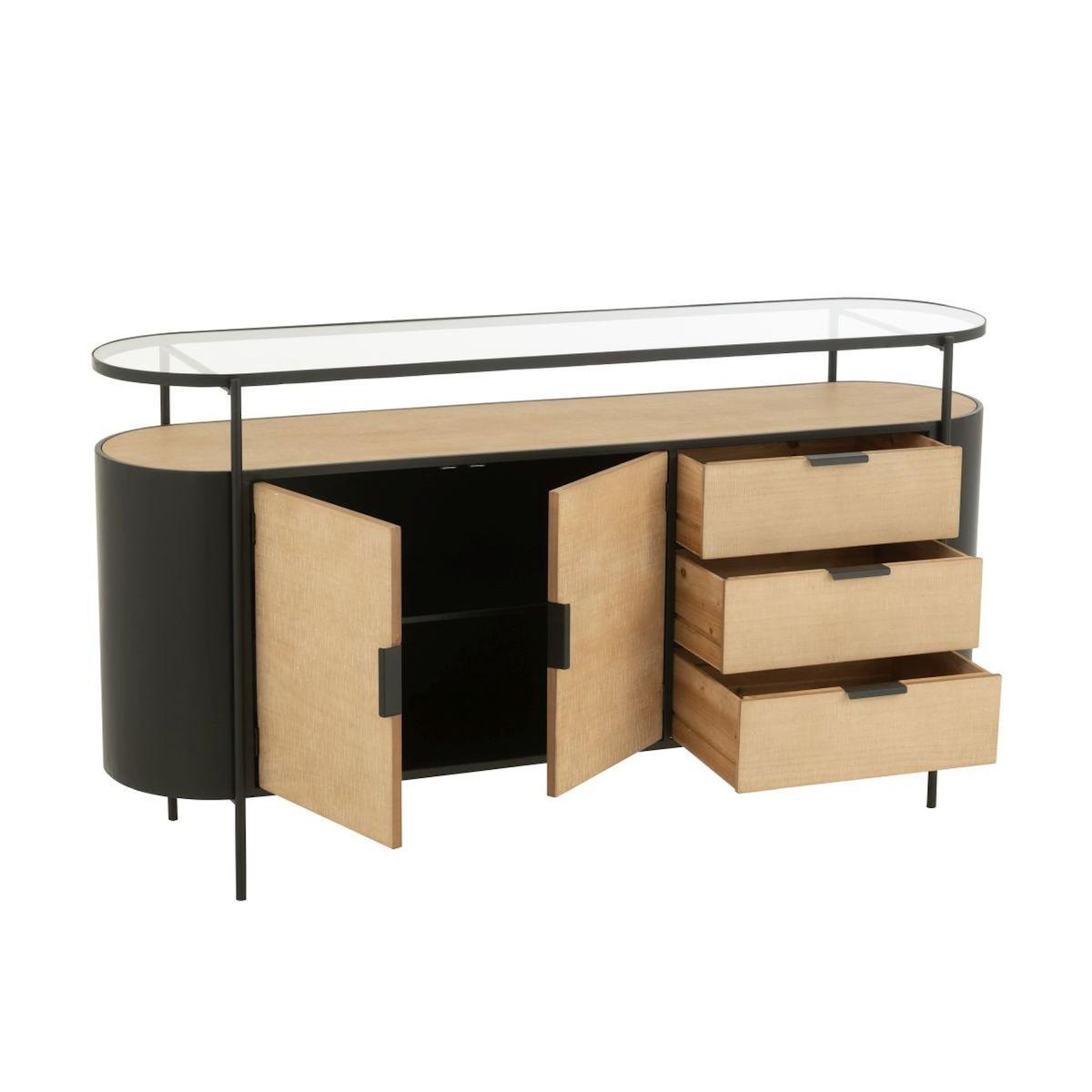 Paris Prix Buffet 3 Tiroirs & 2 Portes  Bya  150cm Naturel