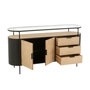 Voir la diapositive 5 : Paris Prix Buffet 3 Tiroirs & 2 Portes  Bya  150cm Naturel