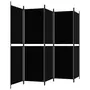 VIDAXL Cloison de separation 5 panneaux Noir 250x180 cm Tissu
