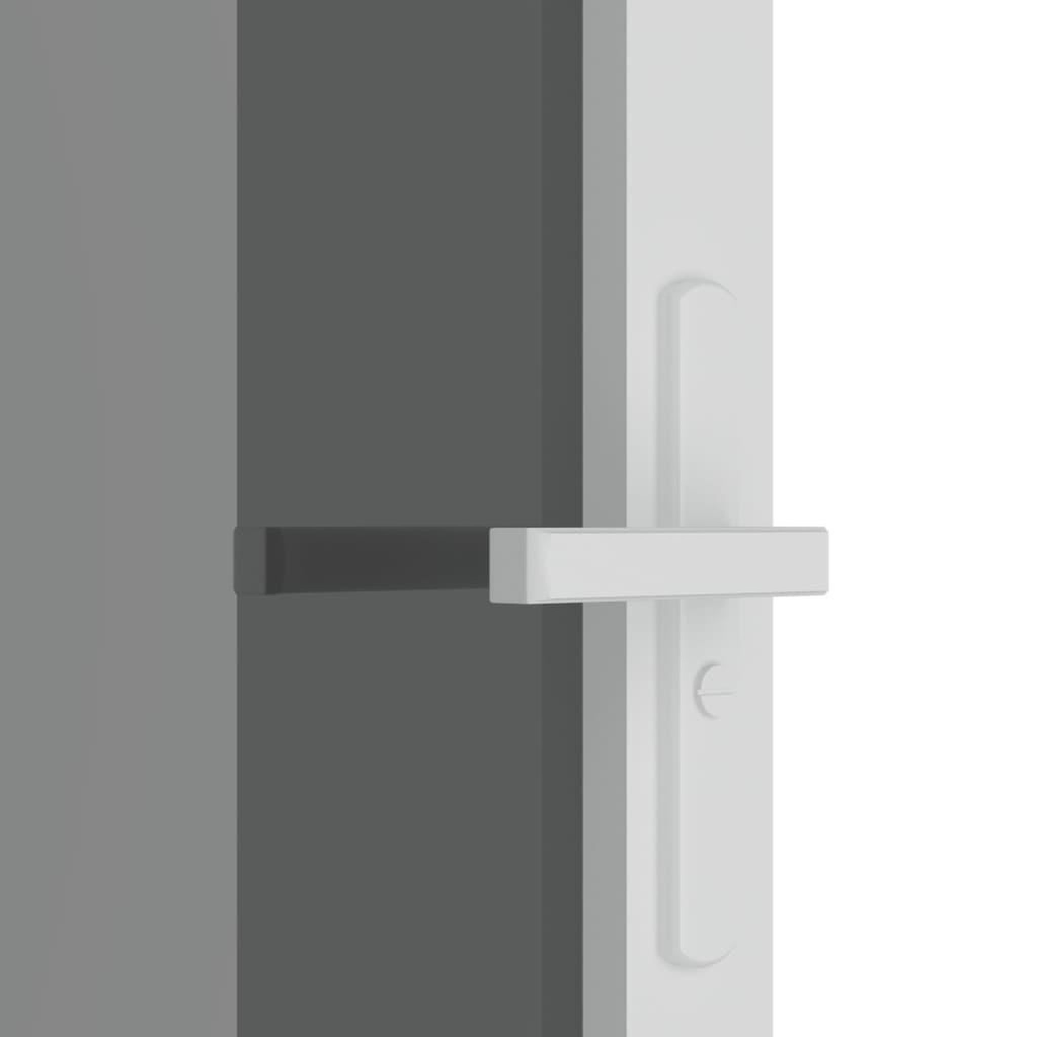 Voir la diapositive 5 : VIDAXL Porte interieure 102,5x201,5 cm Blanc Verre ESG et aluminium