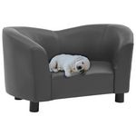 VIDAXL Canape pour chien Gris 67x41x39 cm Similicuir