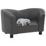 Voir la diapositive 1 : VIDAXL Canape pour chien Gris 67x41x39 cm Similicuir